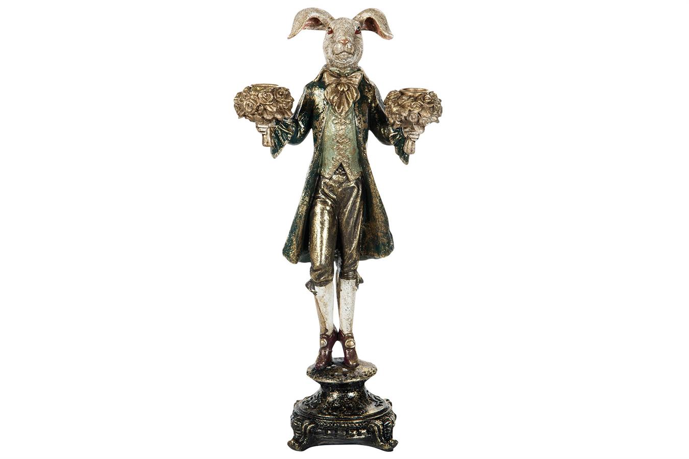 ljusstake kanin grön